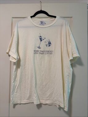 Princess Polly Cream Short Sleeve Tee with Navy Graphic